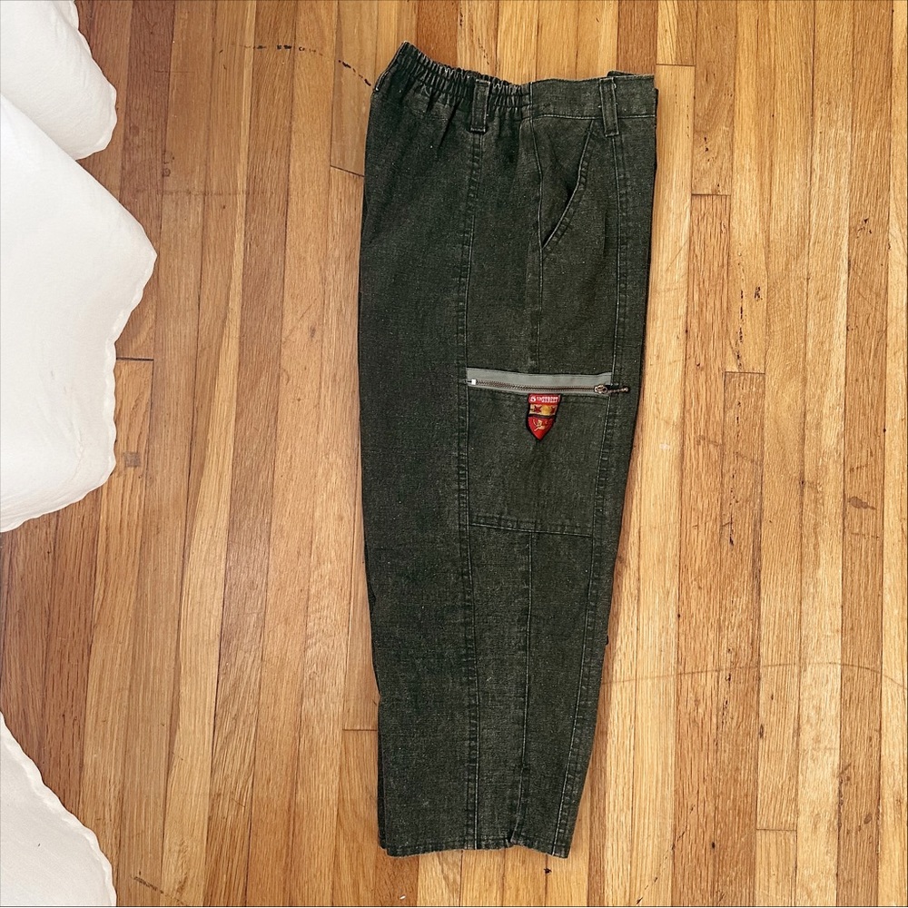 RARE VINTAGE boys army green cargo pants